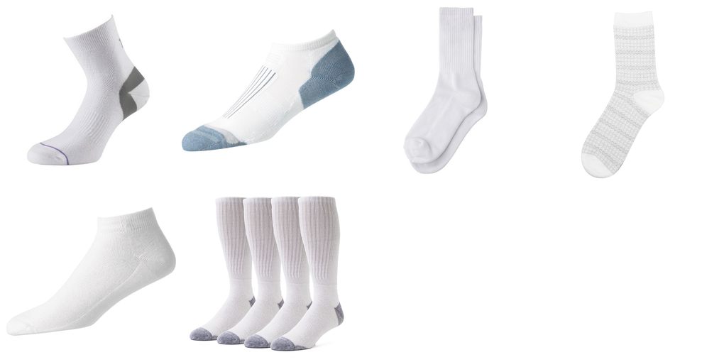 white sport socks